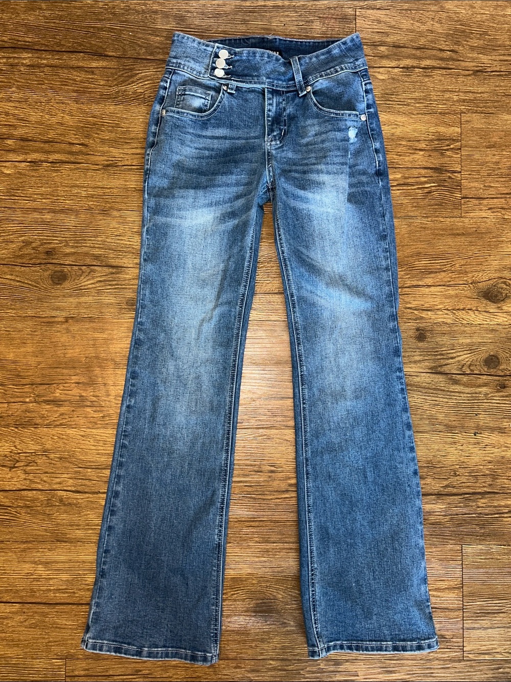 High-Rise Blue Flare Jeans for Women